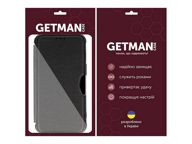 Кожаный чехол-книжка GETMAN Razor (PU) для Samsung Galaxy A35 Black - Фото 6