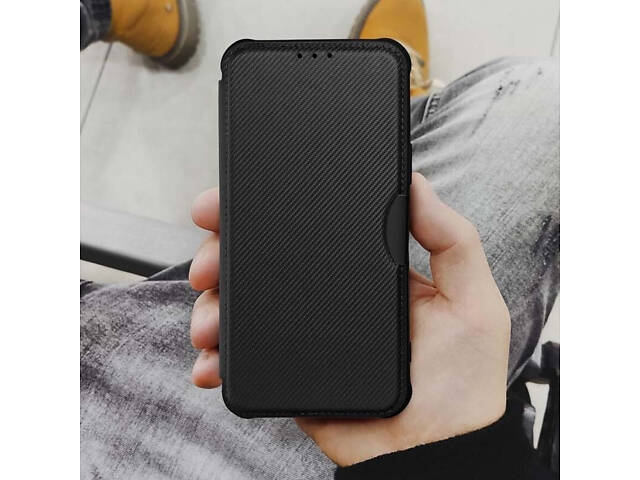 Кожаный чехол-книжка GETMAN Razor (PU) для Samsung Galaxy A35 Black - Фото 7