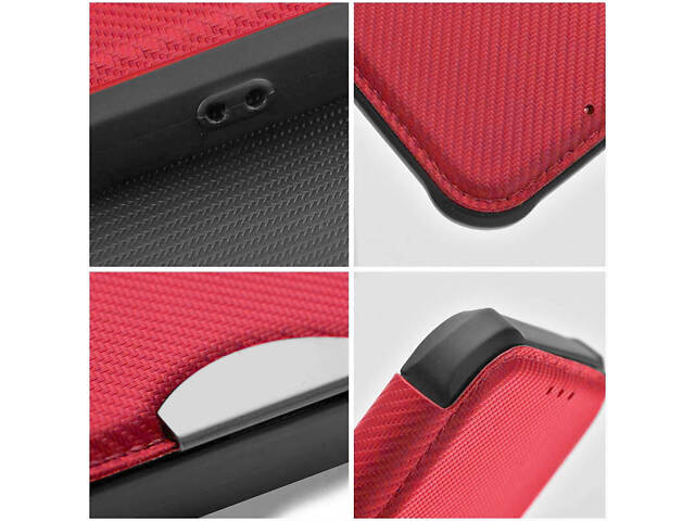 Кожаный чехол-книжка GETMAN Razor (PU) для Samsung Galaxy A35 Red - Фото 4