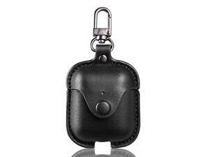 Шкіряний чохол Primo Hook для навушників Apple AirPods / AirPods 2019 - Black
