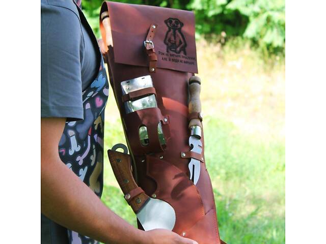 Шкіряний чохол з відділом під шашличницю - Фото 3