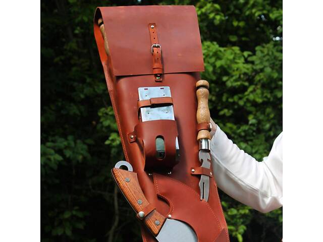 Шкіряний чохол з відділом під шашличницю - Фото 4
