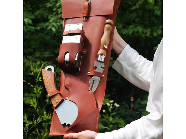 Шкіряний чохол з відділом під шашличницю - Фото 5