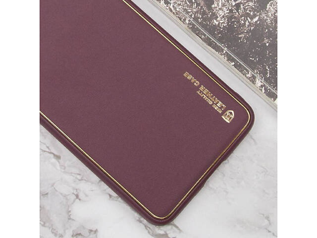 Кожаный чехол Xshield для Samsung Galaxy A05 Бордовый / Plum Red - Фото 2