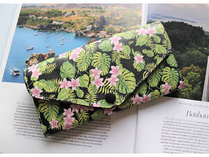 Кожаный женский кошелек 'Giungla' тропический принт