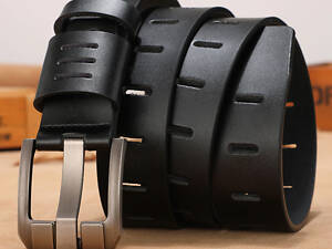 Шкіряний чоловічий ремінь Primo Coolerfire HQ038 - Black