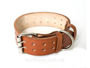 Кожаный ошейник для собак 'Lockdog' ширина 3 см коричневый