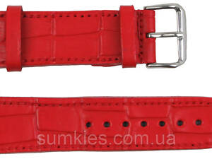 Шкіряний ремінець для годинника Mykhail Ikhtyar Ш22 мм червоний