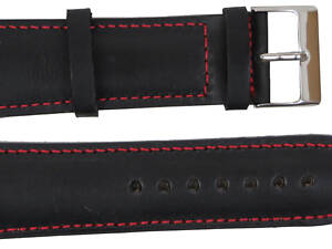 Шкіряний ремінець для годинника Mykhail Ikhtyar Ш24 мм чорний