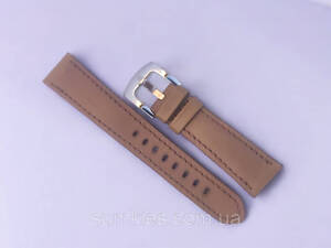 Шкіряний ремінець на жіночий годинник бежевий