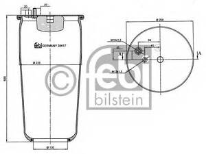 Кожух пневматической рессоры FEBI BILSTEIN 35617 на MAN TGA