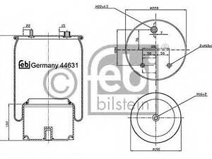 Кожух пневматической рессоры FEBI BILSTEIN 44631 на DAF CF 85