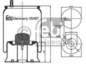 Кожух пневматической рессоры FEBI BILSTEIN 45487 на MERCEDES-BENZ ATEGO