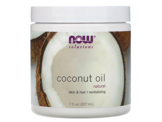 Кокосовое масло, Coconut Oil, Now Foods, Solutions, 207 мл - Фото 1 Кокосовое масло, Coconut Oil, Now Foods, Solutions, 207 мл - Фото 1