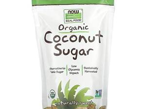 Кокосовий цукор, Coconut Sugar, NOW Foods, Real Food, органік, 454 гр