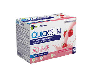 Коктейль Quick Slim 'Полуниця зі вершками', 30 саше по 23 г Лівеста