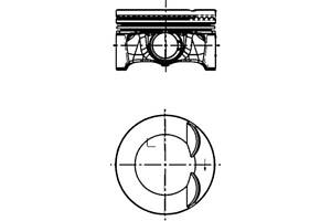 KOLBENSCHMIDT 40247610 Поршень VW Golf V/VI 2.0 GTI/2.0 TFSI 01-16 (82.76mm/+0.25)