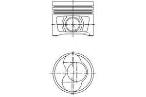 KOLBENSCHMIDT 40409610 Поршень VW Caddy III/Passat (B5.5/B6) 2.0 TDI 03-10 (81.26mm/+0.25)