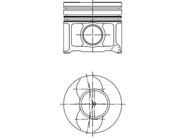 KOLBENSCHMIDT 41795610 Поршень Fiat Doblo 1.9JTD 01- (82.40mm/+0.40)