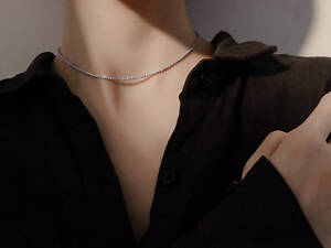 Кольє жіноче 8481 51 см сріблясте