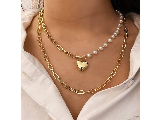 Кольє жіноче з кулоном 12072 80 см - Фото 1