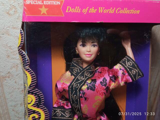 Коллекционная Кукла Барби 1993 Chinese Barbie 11180 Коллекция Dolls of the World НОВА Нераспакованная из США - Фото 8
