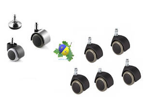 Колеса ролики для крісла стільця поліуретанові