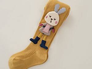 Колготки для девочки с зайкой цвет желтый 10690, Размер 105