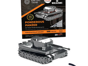 Коллекционная модель-конструктор Metal Time Ponderous Panzer Heavy Tank Тяжелый танк (MT020)