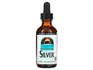 Коллоидное серебро ультра, Colloidal Silver, Source Naturals, 10 PPM, 59.14 мл.