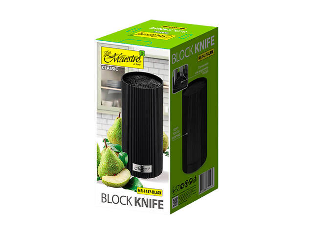 Колодка для ножів Maestro 220 x 110мм чорна (MR-1437-BLACK) - Фото 3