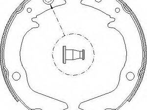 Колодка гальм. барабан. MITSUBISHI GALANT задн. (вір-во Remsa) REMSA 470200 на MITSUBISHI GALANT Mk IV седан (E3_A)