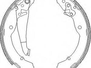 Колодка тормозов. барабан. SKODA OCTAVIA, VW CADDY задн. (выр-во Remsa) REMSA 408200 на VW CADDY Mk II (9K9A)
