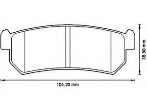 Колодка гальм. CHEVROLET LACETTI -07 задн. (вир-во Jurid) JURID 573216J на CHEVROLET LACETTI универсал (J200)