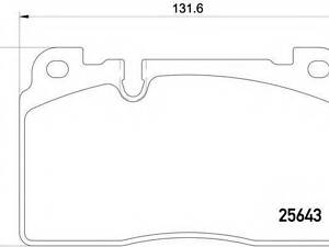 Колодка гальм. диск. AUDI Q5 2.0 3.0 2011 - передн. (вир-во BREMBO) BREMBO P85122 на AUDI Q5 (8R)