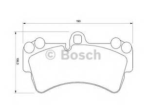 Колодка гальм. диск. AUDI Q7, PORSCHE CAYENNE, VW TOUAREG передн. (вир-во Bosch) BOSCH 0986424739 на AUDI Q7 (4L)