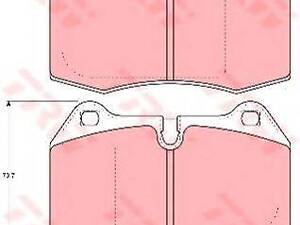 Колодка гальм. диск. BMW 5 (E34), 7 (E38), 8 (E31) передн. (вир-во TRW) TRW GDB1269 на BMW 5 седан (E34)