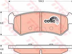 Колодка гальм. диск. CHEVROLET AVEO, LACETTI задн. (вир-во TRW) TRW GDB3348 на CHEVROLET LACETTI универсал (J200)