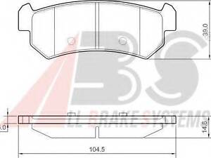 Колодка гальм. диск. CHEVROLET LACETTINUBIRA задн. (Вір-во ABS) A.B.S. 37461 CHEVROLET LACETTI універсал (J200)