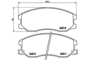 Колодка гальм. диск. FIAT LINEA, BRAVO передн. (вир-во BREMBO) P 23 087 UA51