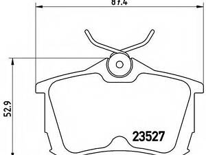 Колодка гальм. диск. HONDA ACCORD задн. (вир-во BREMBO) BREMBO P28030 на HONDA ACCORD Mk VII (CG, CK)