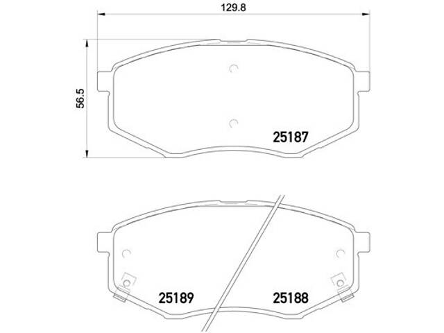 Колодка гальм. диск. MAZDA 6 (GG, GY, GF) задн. (вир-во BREMBO) P 49 036 UA51