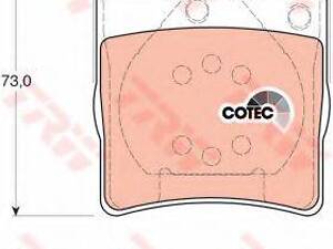 Колодка гальм. диск. MB C-CLASS (W202) задн. (вир-во TRW) TRW GDB1335 на MERCEDES-BENZ CL-CLASS купе (C140)