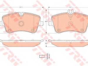 Колодка гальм. диск. MB C-CLASS (W203) передн. (вир-во TRW) TRW GDB1413 на MERCEDES-BENZ C-CLASS T-Model (S203)