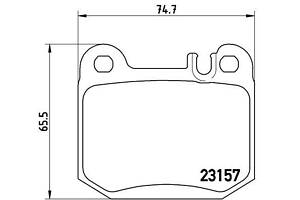 Колодка гальм. диск. MITSUBISHI L200 передн. (вир-во BREMBO) P 54 038 UA51