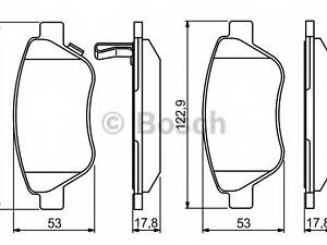 Колодка тормозов. диск. OPEL CORSA D 1.0-1.4 06 передн. (выр-во Bosch) BOSCH 0986495237 на OPEL CORSA D