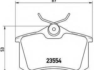 Колодка гальм. диск. PEUGEOT 308, SEAT IBIZA V, VW CADDY задн. (вір-во BREMBO) BREMBO P85020 на CITROËN C4 II (B7)