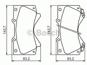 Колодка тормозов. диск. TOYOTA LAND CRUISER 100 4.2D J100 1998 передн. (выр-во Bosch) BOSCH 0986494449 на TOYOTA LAND CRU