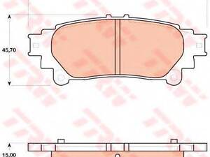 Колодка гальм. диск. TOYOTA RX350, RX450H 10 - задн. (вир-во TRW) TRW GDB4174 на LEXUS RX (GYL1_, GGL15, AGL10)