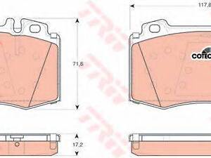 Колодка гальм. диск. MB M-CLASS (W163), S-CLASS (W220) передн. (вир-во TRW) TRW GDB1454 на MERCEDES-BENZ M-CLASS (W163)